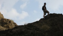 mountain climbing, hiking, stand firm
