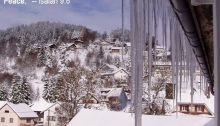 icicles, snow, village, Christmas, child
